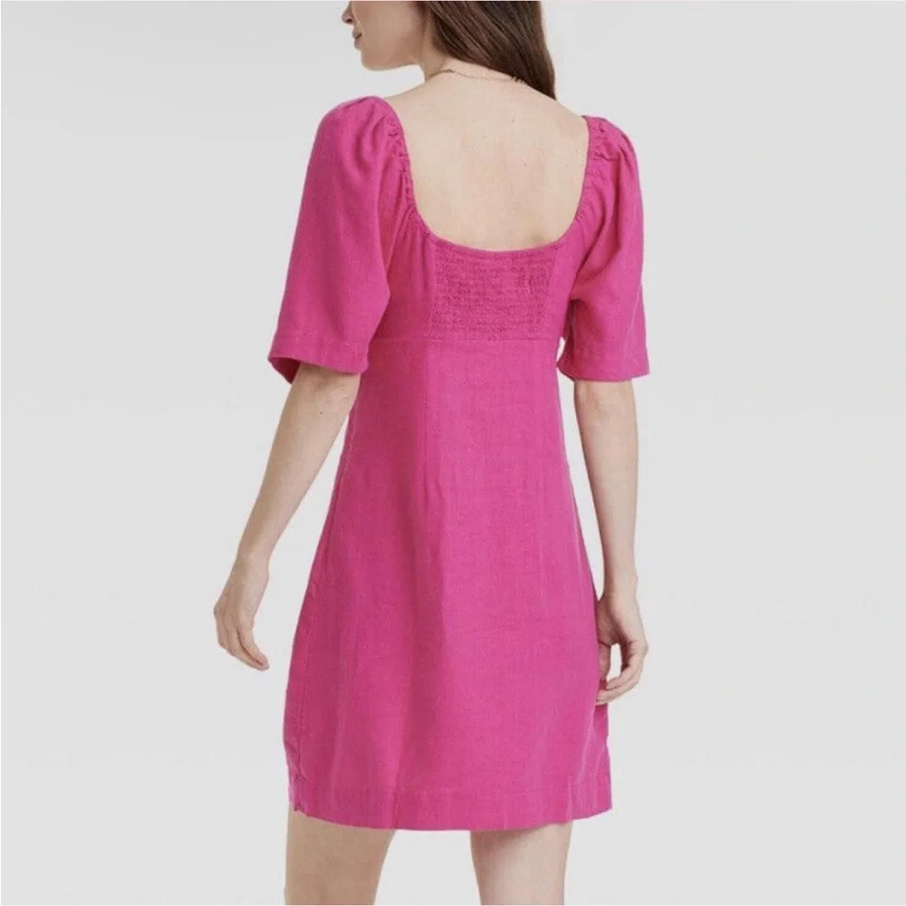X SOLD X NWT Pink Puff Sleeve Dress - Picture 3 of 4